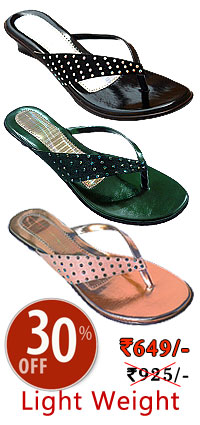 buy shoes online and Show off your sparkling personality with this V-shape slipper for gals.